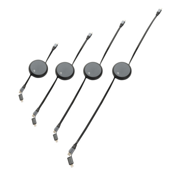 Recyklovaný hliníkový zatahovací 2v1 kabel 240W Terra z RCS