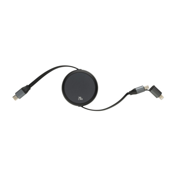 Recyklovaný hliníkový zatahovací 2v1 kabel 240W Terra z RCS