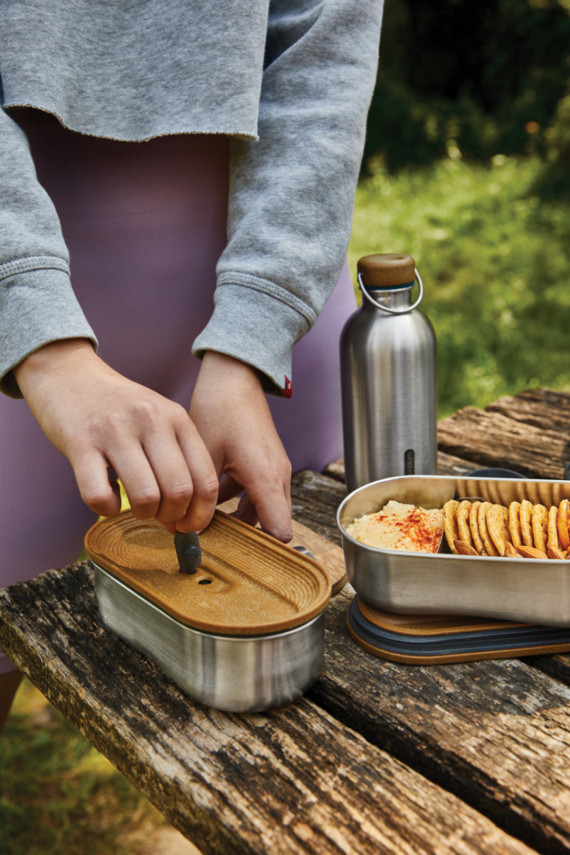 Nerezový dvojitý Bento box Black+Blum