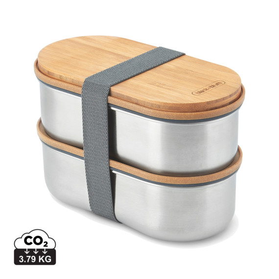Nerezový dvojitý Bento box Black+Blum