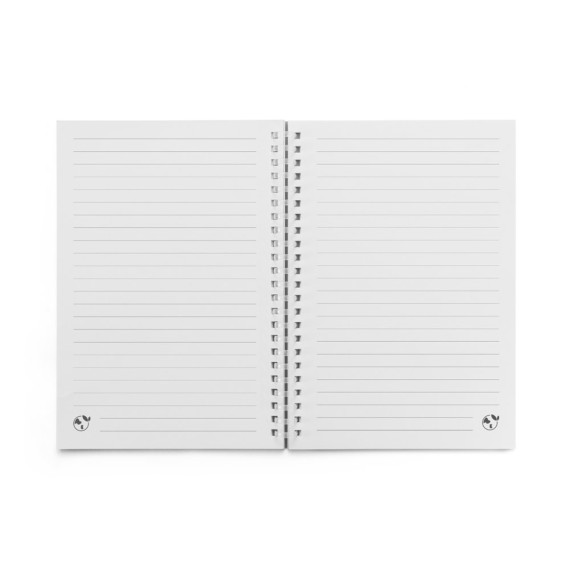 SCHILLER. Poznámkový blok A5 s flexibilním obalem, vyrobený ze 100% recyklovaného papíru