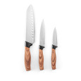 BAHARAT. Sada 3 kuchyňských nožů s čepelí z nerezové oceli a ergonomickými rukojeťmi