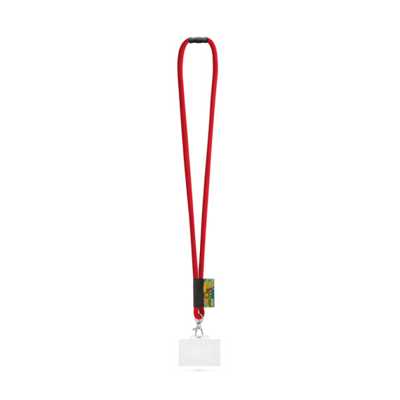 WATFORD. SET Lanyard TUBE Long (Ø 7 mm) s karabinou 9 mm, bezpečnostní sponou Ø 7 mm a pevným pouzdrem na odznak/kartu 91 x 68 mm