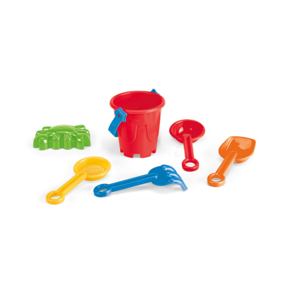 VALLARTA. Plážový kbelík z PP s 5 kusy příslušenství