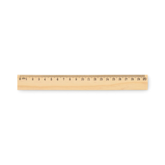RULER20, Dřevěné pravítko 20 cm
