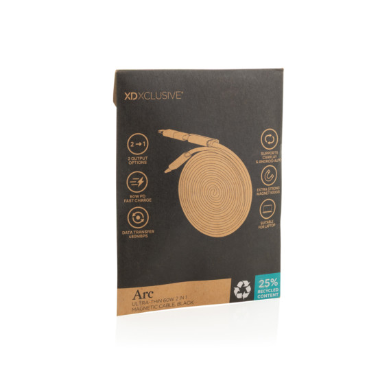 Ultra tenký magnetický nabíjecí kabel 60W 2 v 1