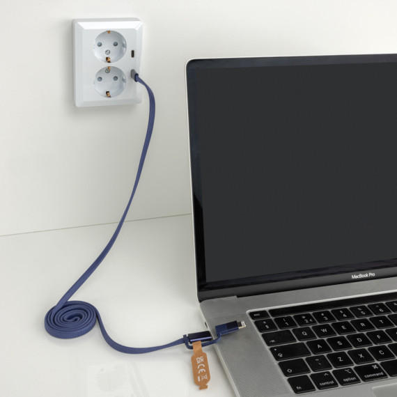 Ultra tenký magnetický nabíjecí kabel 60W 2 v 1