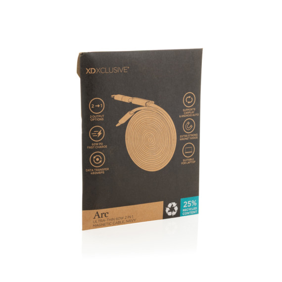 Ultra tenký magnetický nabíjecí kabel 60W 2 v 1
