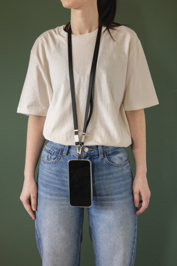 Crossbody lanyard Nivo RCS z recyklovaného PET