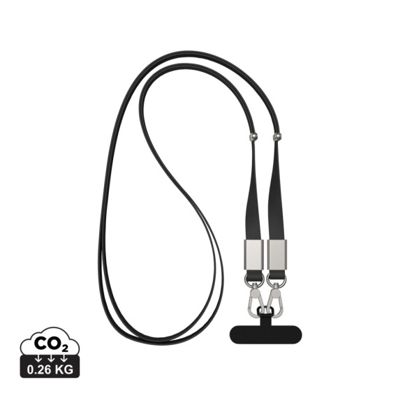 Crossbody lanyard Nivo RCS z recyklovaného PET