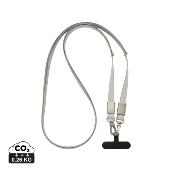Crossbody lanyard Nivo RCS z recyklovaného PET