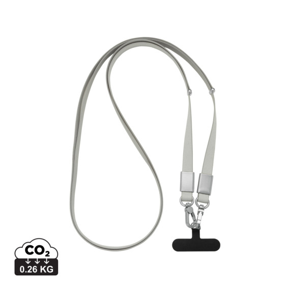 Crossbody lanyard Nivo RCS z recyklovaného PET