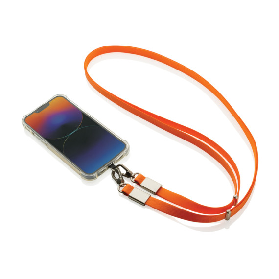 Crossbody lanyard Nivo RCS z recyklovaného PET