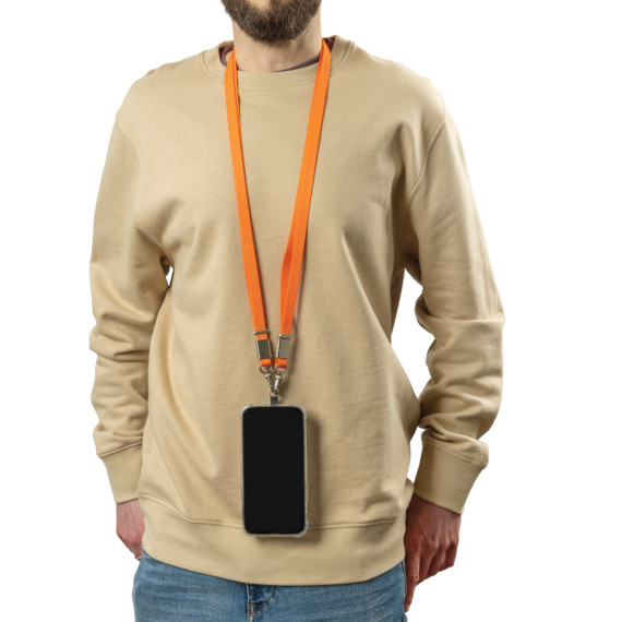 Crossbody lanyard Nivo RCS z recyklovaného PET