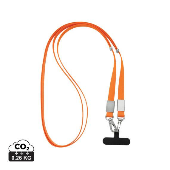 Crossbody lanyard Nivo RCS z recyklovaného PET