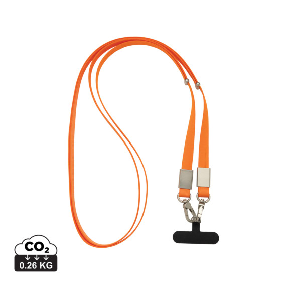 Crossbody lanyard Nivo RCS z recyklovaného PET