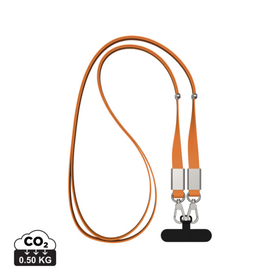 Crossbody lanyard Nivo RCS z recyklovaného PET