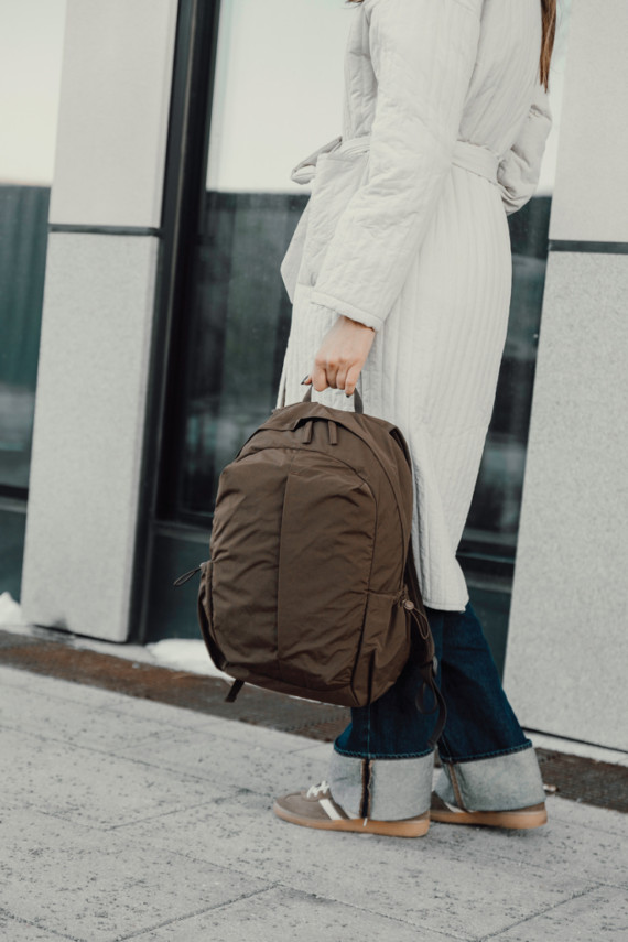 Batoh Urban KENTO z RCS recykl. nylonu s předním zipem