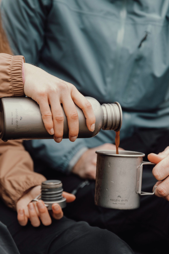 Láhev na vodu Nordic Drift Trail Ultra Light Titanium 600ml