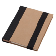 KRAFT PAPER zápisník s perem a lepícími papírky, černá/béžová