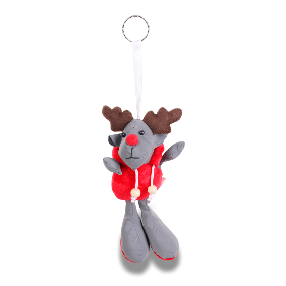 REINDEER reflexní přívěsek, šedá/červená