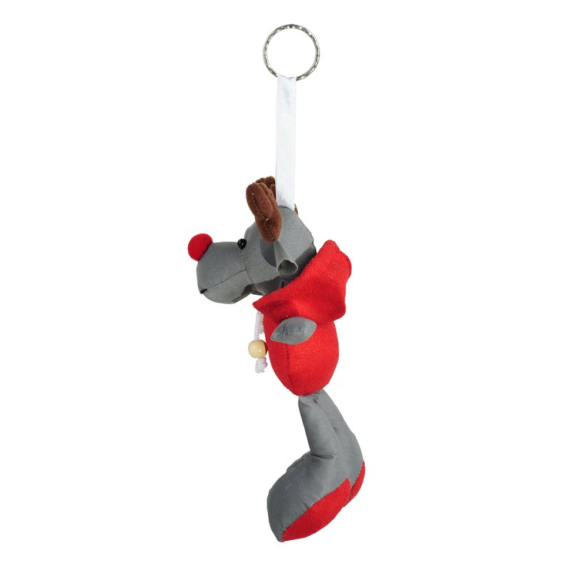 REINDEER reflexní přívěsek, šedá/červená