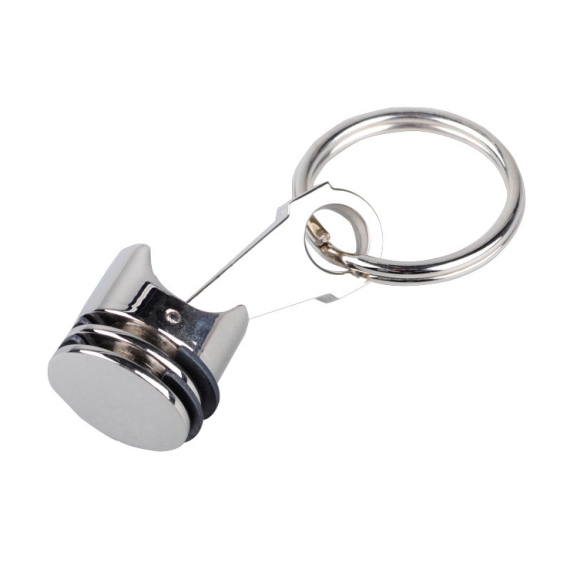 PISTON kovový přívěsek na klíče, stříbrná