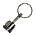 PISTON kovový přívěsek na klíče, stříbrná