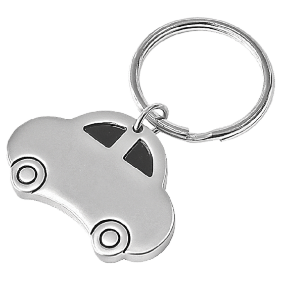 AUTO kovový přívěsek na klíče, stříbrná
