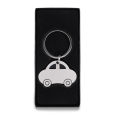 AUTO kovový přívěsek na klíče, stříbrná