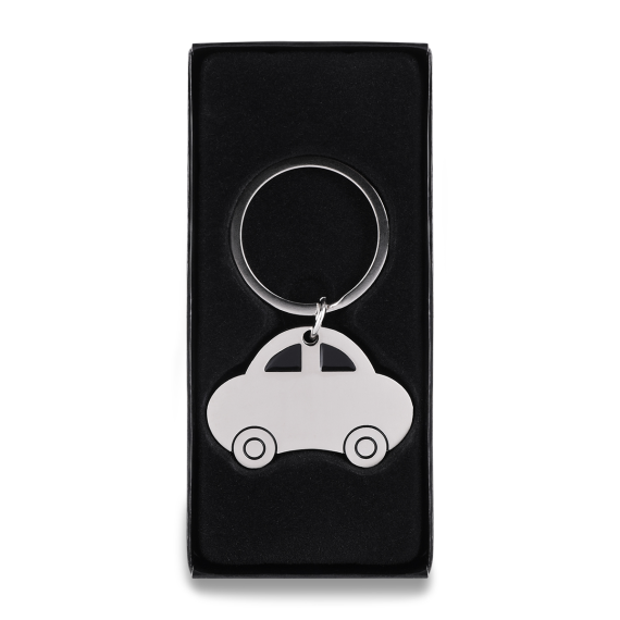 AUTO kovový přívěsek na klíče, stříbrná