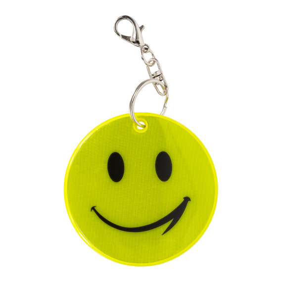 HAPPY KEY reflexní přívěsek na klíče, žlutá
