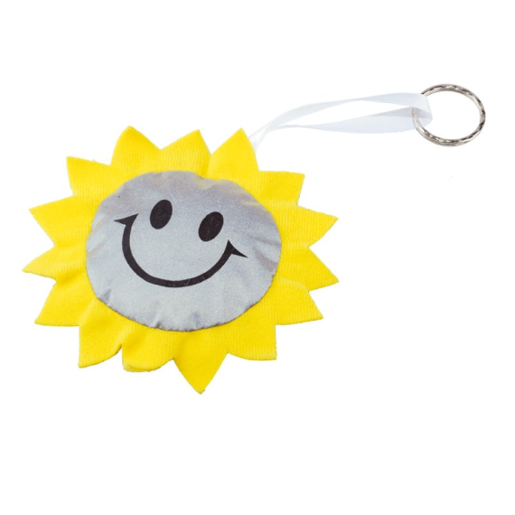 SUN reflexní přívěsek, žlutá/stříbrná