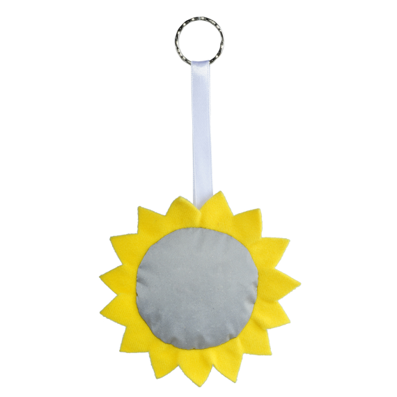 SUN reflexní přívěsek, žlutá/stříbrná