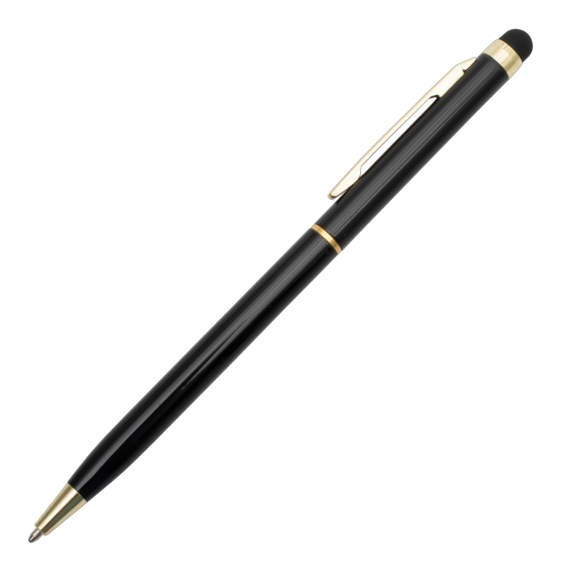 TOUCH TIP GOLD kovové kuličkové pero se stylusem, bílá