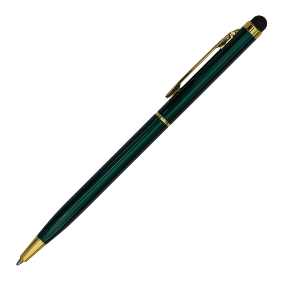 TOUCH TIP GOLD kovové kuličkové pero se stylusem, vínová