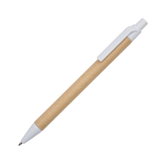 ECO PEN kuličkové pero, bílá/hnědá