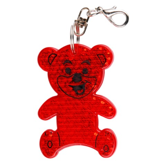 TEDDY RING reflexní přívěsek na klíče, oranžová
