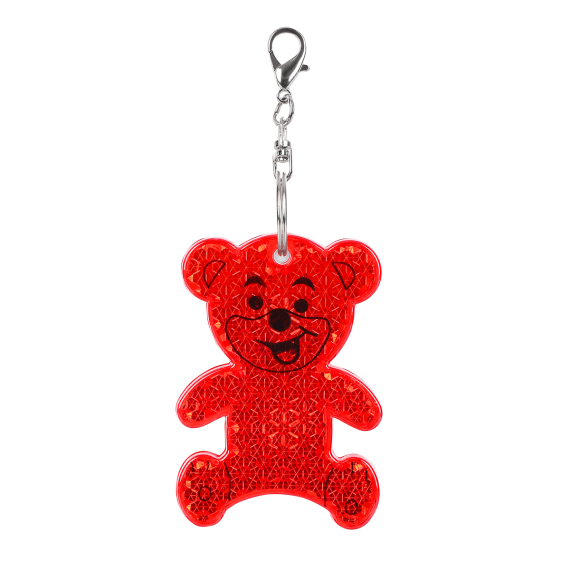 TEDDY RING reflexní přívěsek na klíče, oranžová