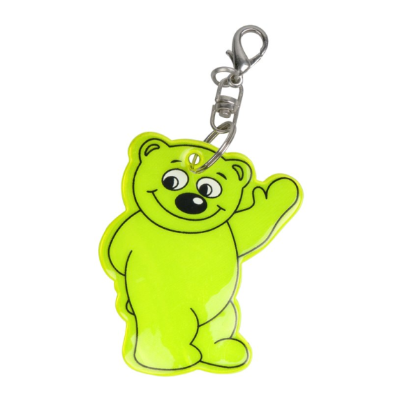 BEARY reflexní přívěsek na klíče, tmavě zelená