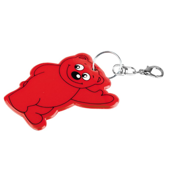 BEARY reflexní přívěsek na klíče, tmavě zelená