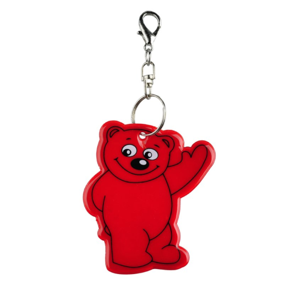 BEARY reflexní přívěsek na klíče, tmavě zelená