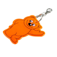 BEARY reflexní přívěsek na klíče, tmavě zelená