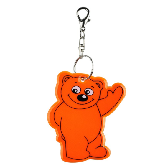 BEARY reflexní přívěsek na klíče, tmavě zelená
