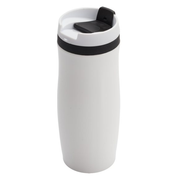 VIKI termohrnek 390 ml, červená/bílá