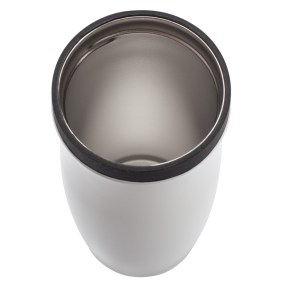 VIKI termohrnek 390 ml, červená/bílá