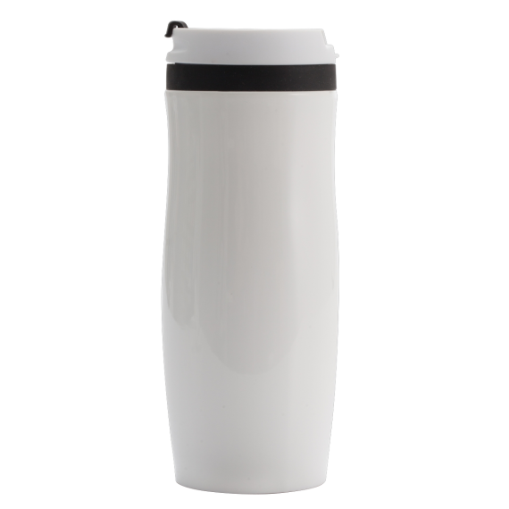 VIKI termohrnek 390 ml, červená/bílá