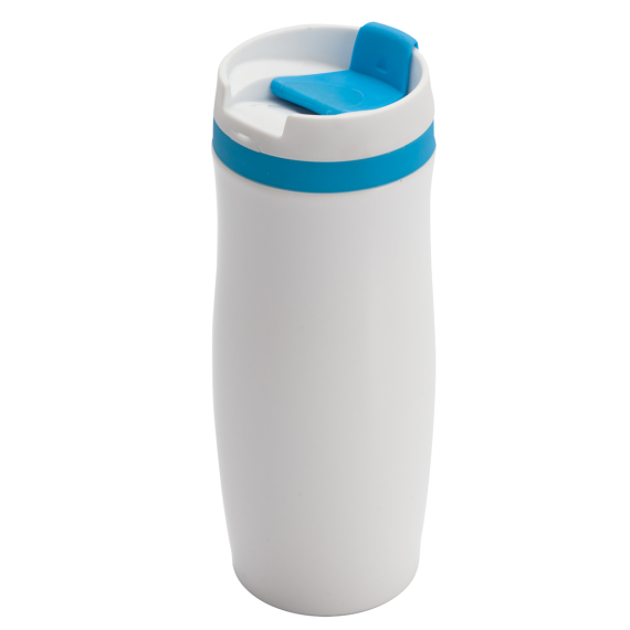 VIKI termohrnek 390 ml, červená/bílá