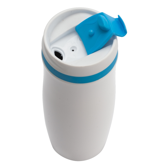 VIKI termohrnek 390 ml, červená/bílá