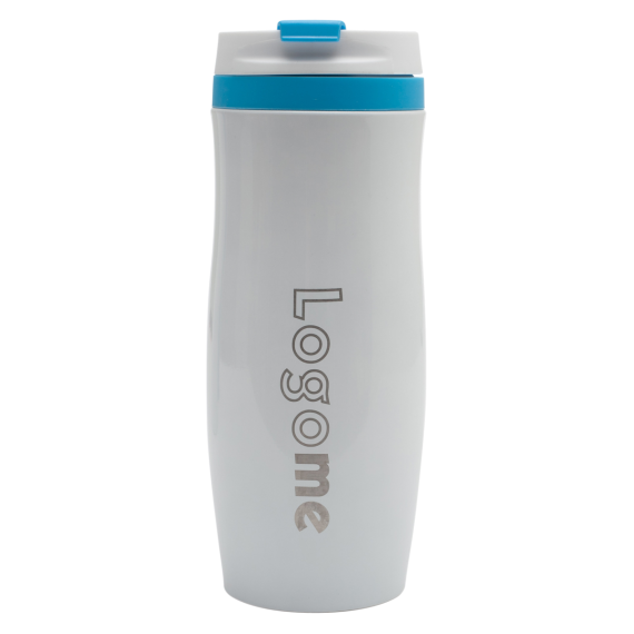VIKI termohrnek 390 ml, červená/bílá